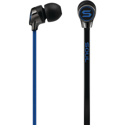 SOUL 81970466 Mini Optimal Acoustics In-Ear Headphones with Microphone (Chrome Blue)
