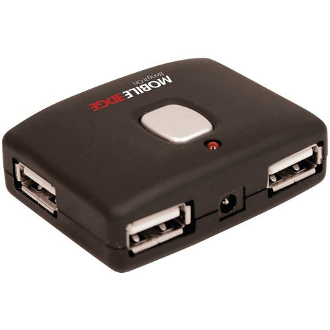 MOBILE EDGE MEAH02 4-Port USB 2.0 Hub with Push-Button Connector