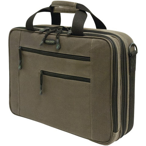 MOBILE EDGE MECBC9 16" PC-17" MacBook(R) Canvas ECO Briefcase, Olive Green