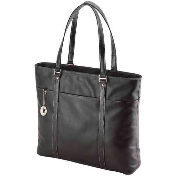 MOBILE EDGE METL01 15"-17.3" Notebook Ultra Tote (Black leather)