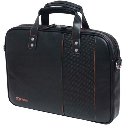 MOBILE EDGE MEUTSBC6 13" & 14.1" Tablet & Notebook Slimline Briefcase (Black with Orange Stitching)