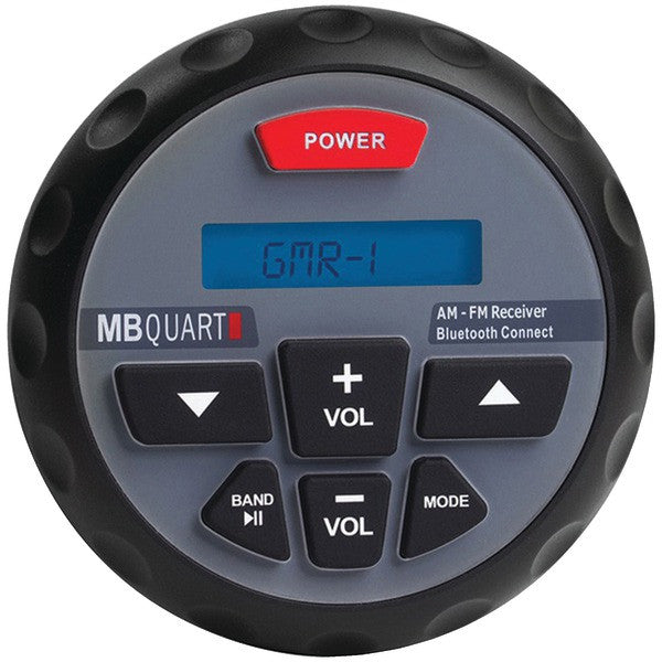MB Quart GMR-1 Nautic Series GMR In-Dash Bluetooth(R)-Enabled Gauge Mount Radio (GMR-1)