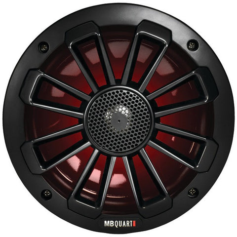 MB Quart NK1-116LB Nautic Series 6.5" 120-Watt 2-Way Coaxial Speaker System with Matte Black Finish (With LED Illumination)