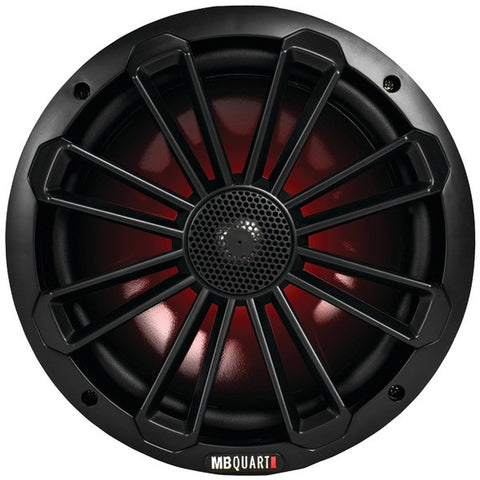 MB Quart NK1-120LB Nautic Series 8" 140-Watt 2-Way Coaxial Speaker System with Matte Black Finish (With LED Illumination)