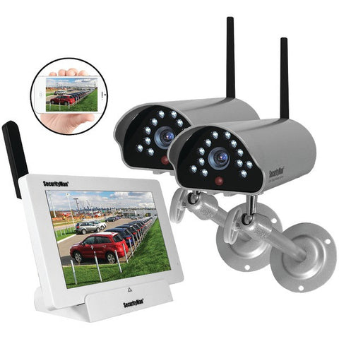 SECURITYMAN DIGILCDNDVR2 Indoor-Outdoor iSecurity Digital Wireless Camera System