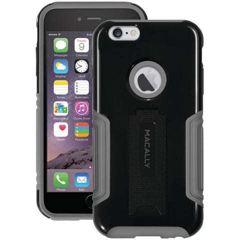 MACALLY KSTANDP6LB iPhone(R) 6 Plus-6s Plus Hard-Shell Case with Stand (Black)