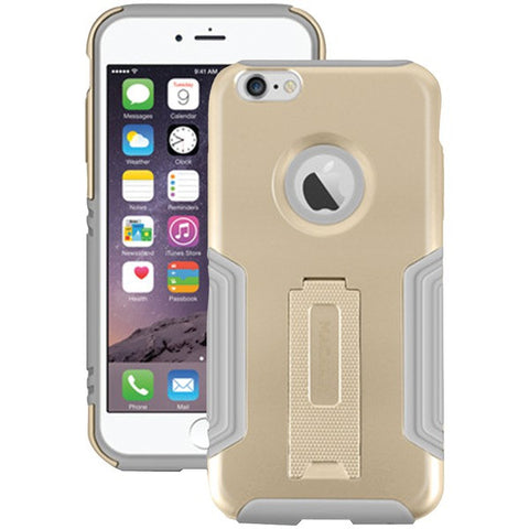 MACALLY KStandP6LG iPhone(R) 6 Plus-6s Plus Hard-Shell Case with Stand (Gold)