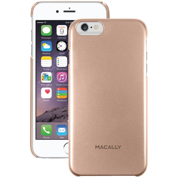 MACALLY SNAPP6LCH iPhone(R) 6 Plus-6s Plus Snap-On Case (Metallic Champagne Gray)