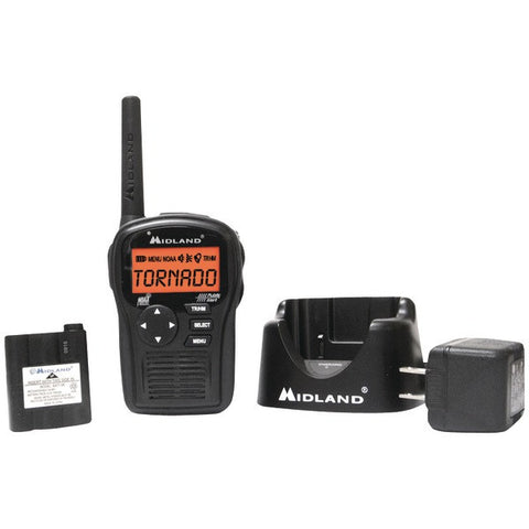 MIDLAND HH54VP2 SAME All-Hazard Handheld Weather Alert Radio (Includes Drop-In Desktop Charger & Battery)