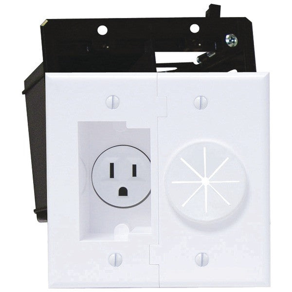 MIDLITE 2A5251-W Power+Port(TM) Recessed Receptacle Kit