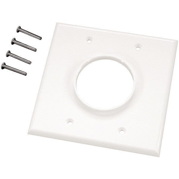 MIDLITE 2GWH Double-Gang Wireport(TM) Wall Plate (White)