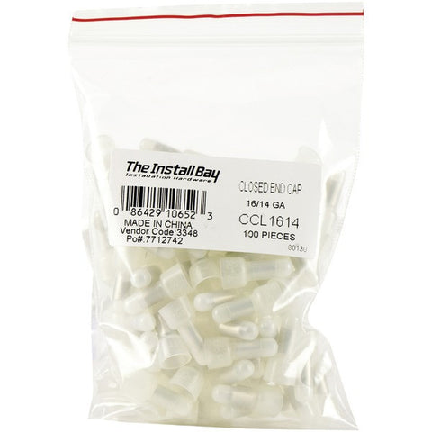 INSTALL BAY CCL1614 Crimp Caps (Long neck, 16-14 Gauge, 100 pk)