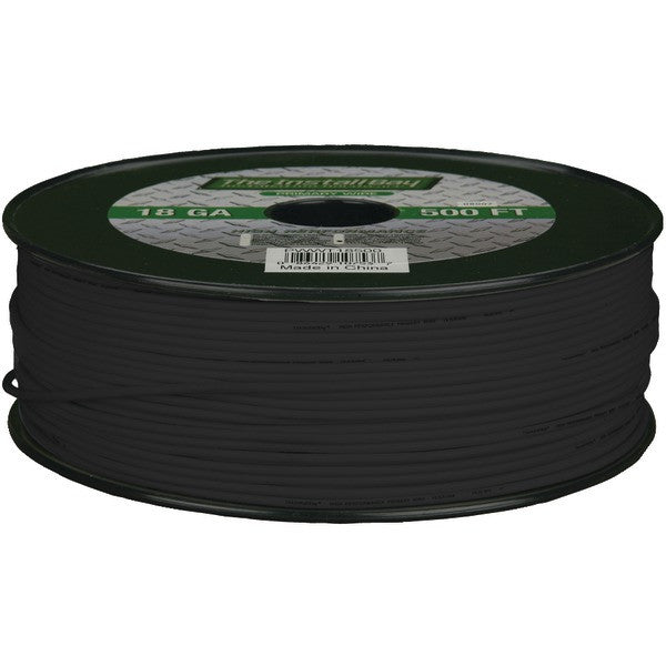 INSTALL BAY PWBK18500 18-Gauge Primary Wire, 500ft (Black)