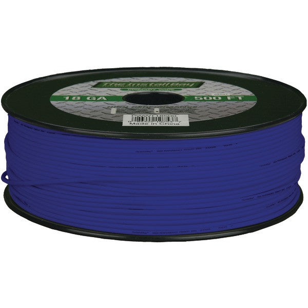 INSTALL BAY PWBL18500 18-Gauge Primary Wire, 500ft (Blue)