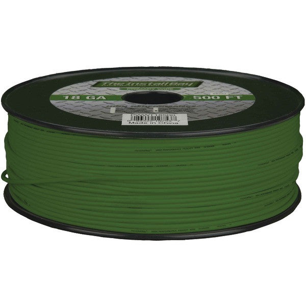 INSTALL BAY PWGN18500 18-Gauge Primary Wire, 500ft (Green)