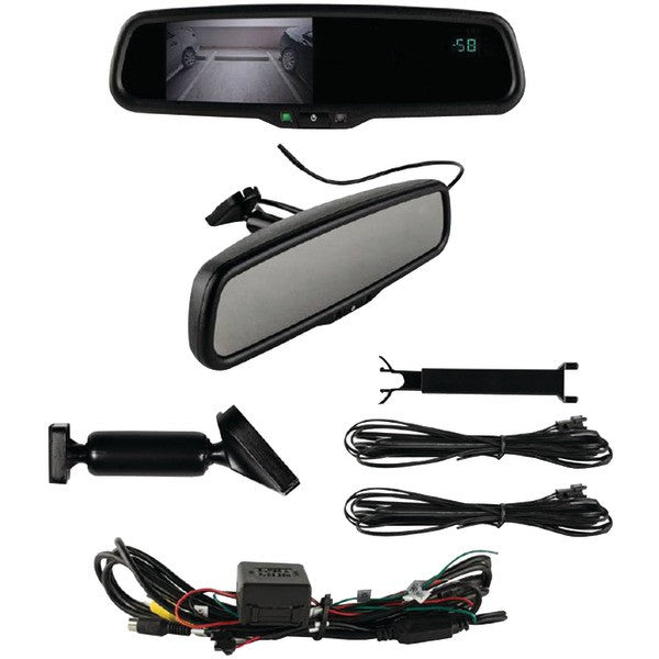 IBEAM TE-RVMTC 4.3" Rearview Mirror with Compass & Temperature