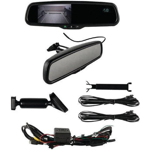 IBEAM TE-RVMTC 4.3" Rearview Mirror with Compass & Temperature