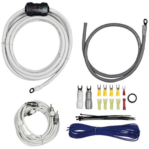 T-SPEC V10-RAK4 v10 SERIES Amp Installation Kit with RCA Cables (4 Gauge)