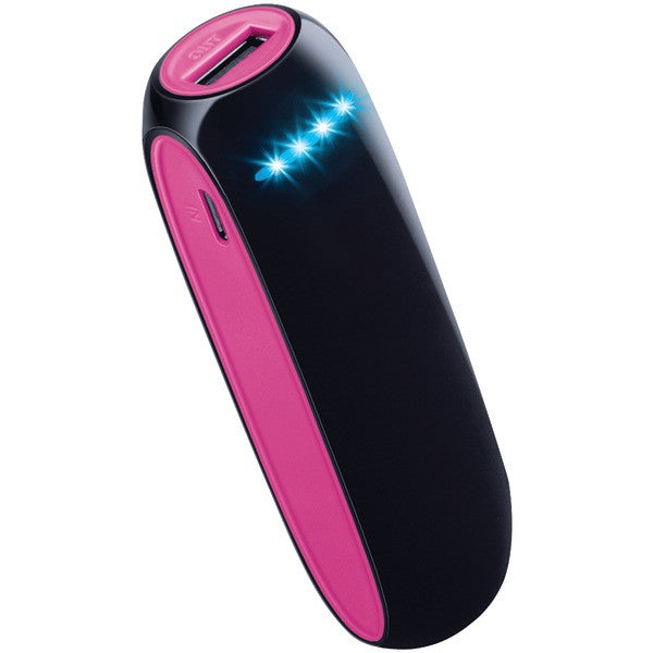 MERKURY MI-PB224-652 2,200mAh Reactivate 2-Tone Power Bank (Black-Pink)