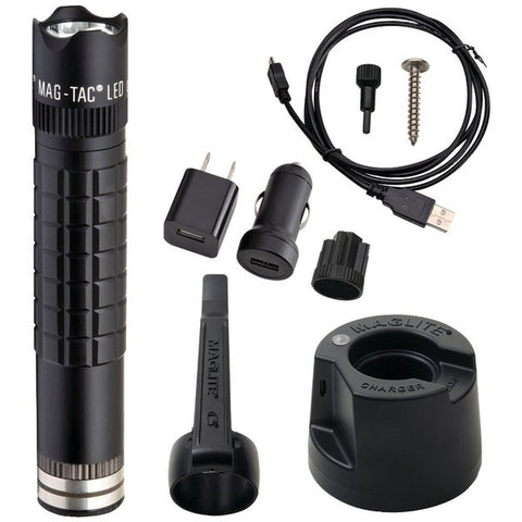 MAGLITE TRM1RA4 MAGLITE(R) LED MAGTAC(TM) Rechargeable Flashlight (543-Lumens; Crowned Bezel)