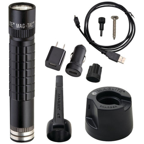 MAGLITE TRM1RE4 MAGLITE(R) LED MAGTAC(TM) Rechargeable Flashlight (533-Lumens; Plain Bezel)