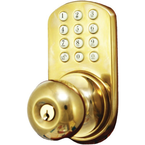 MORNING INDUSTRY INC HKK-01P Touchpad Electronic Doorknob (Polished Brass)