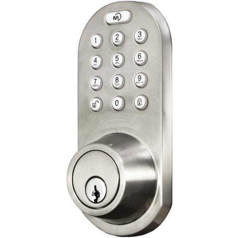 MORNING INDUSTRY INC QF-01SN 3-in-1 Remote Control & Touchpad Dead Bolt (Satin Nickel)