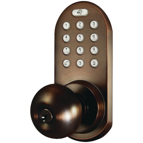 MORNING INDUSTRY INC QKK-01OB 3-in-1 Remote Control & Touchpad Doorknob (Oil Rubbed Bronze)