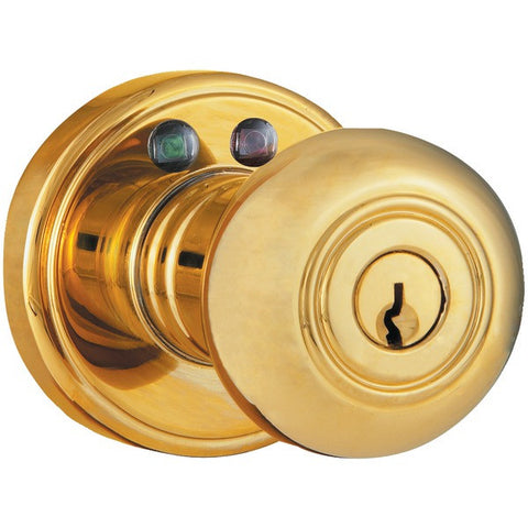 MORNING INDUSTRY INC RKK-01P Remote Control Electronic Entry Knob (Polished Brass Finish)