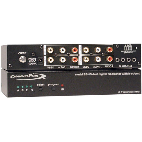 CHANNEL PLUS 5545 Deluxe Series Modulator with IR Emitter Ports (Quad-Source)