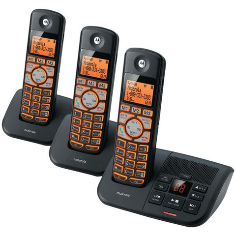 MOTOROLA K703B DECT 6.0 Cordless Phone System with Caller ID & Answering System (3-Handset System)