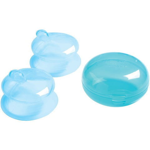 Mastrad Baby A53303 Blue Babycaps Teats with Carrying Case, 2 pk