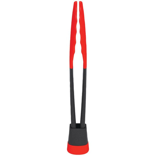ORKA OB170101 Stand-up Tongs (Charcoal & Red)