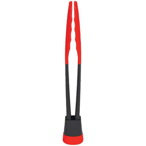 ORKA OB170101 Stand-up Tongs (Charcoal & Red)