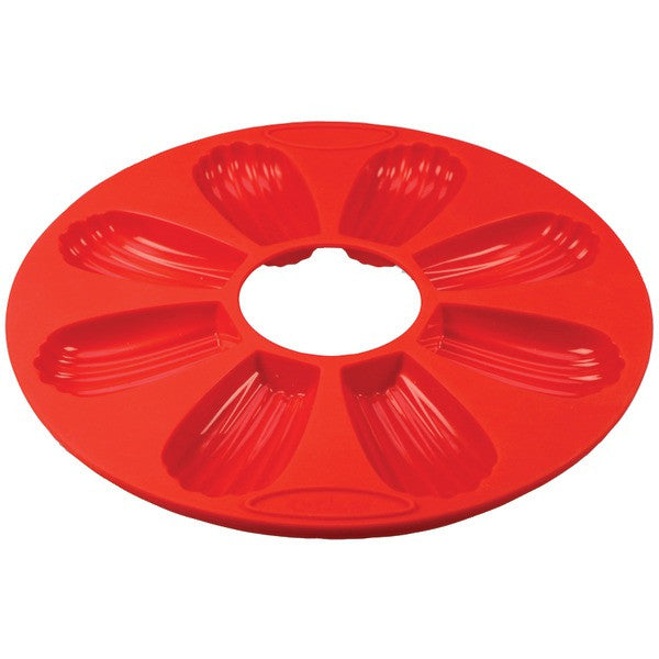 ORKA OD110201 8-Mold Silicone Madeline Pan, Set of 2 (Red)
