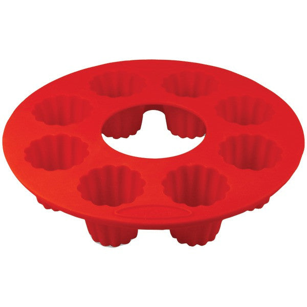 ORKA OD130201 8-Mold Silicone Cannele Pan, Set of 2 (Red)