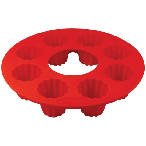 ORKA OD130201 8-Mold Silicone Cannele Pan, Set of 2 (Red)