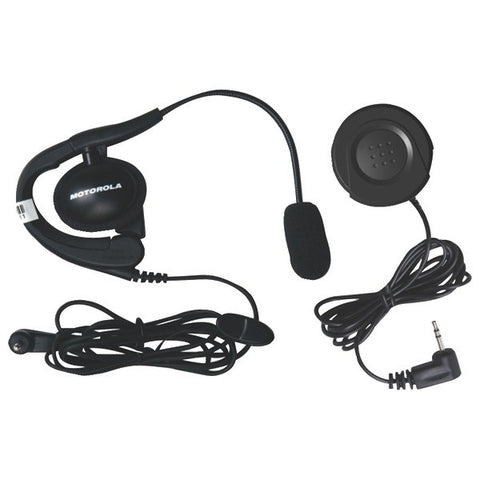 MOTOROLA 1884 Wired Headset with Boom Microphone & PTT Button Bundle