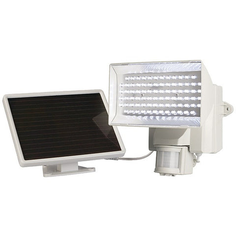 MAXSA INNOVATIONS 40225-L Solar-Powered 80-LED Motion-Activated Outdoor Security Floodlight (White)