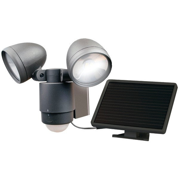 MAXSA INNOVATIONS 44416 Bright Dual-Head Solar Security Light (Dark Bronze)