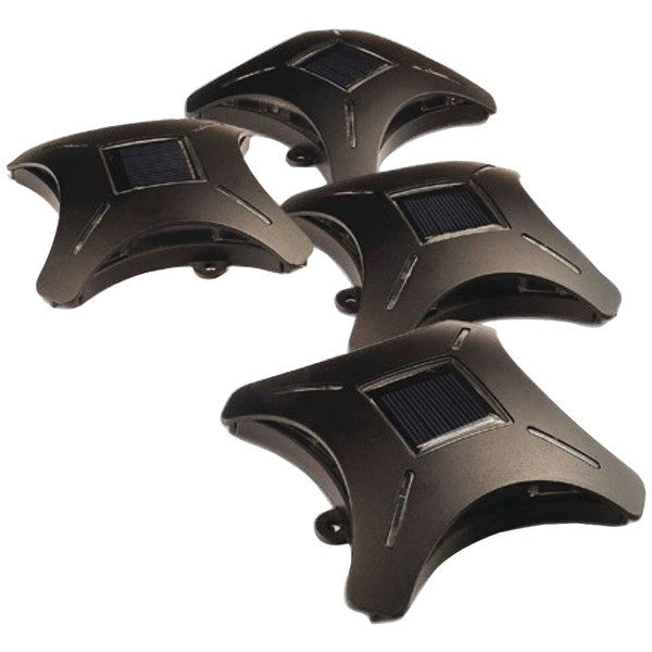 MAXSA 47335 Ninja Star(TM) Solar Deck Lights, 4 pk