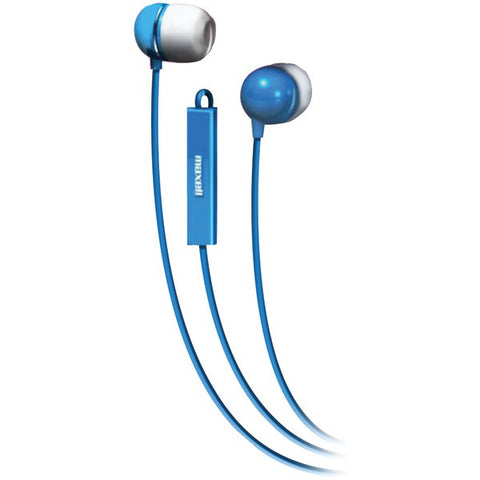 MAXELL 190301 - IEMICBLU Stereo In-Ear Earbuds with Microphone & Remote (Blue)