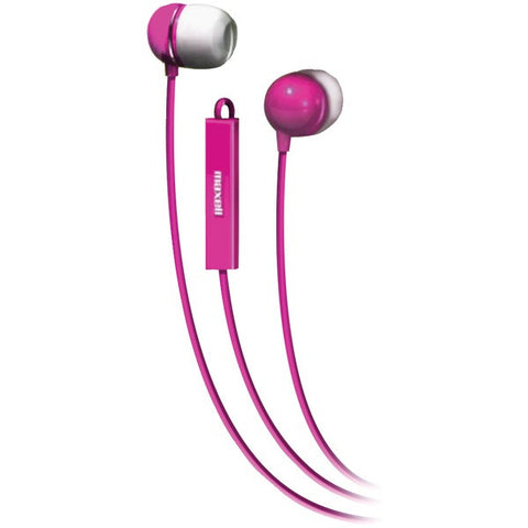 MAXELL 190304 - IEMICPNK Stereo In-Ear Earbuds with Microphone & Remote (Pink)