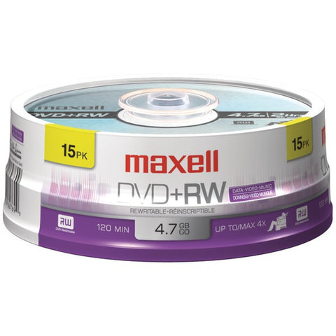 MAXELL 634046 4.7GB 120-Minute DVD+RWs (15-ct Spindle)