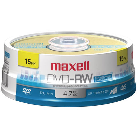 MAXELL 635117 4.7GB 120-Minute DVD-RWs (15-ct Spindle)