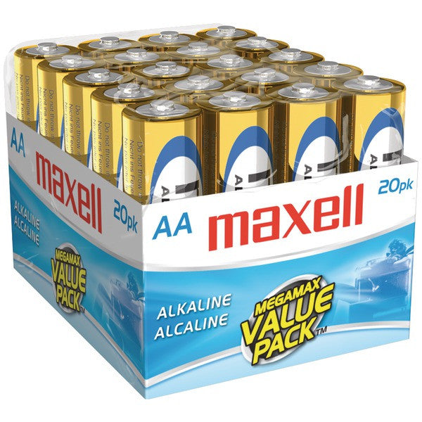 MAXELL 723453 - LR620MP Alkaline Batteries (AA; 20 pk; Brick)