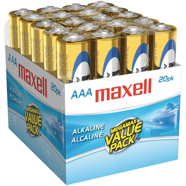 MAXELL 723849 - LR0320MP Alkaline Batteries (AAA; 20 pk; Brick)