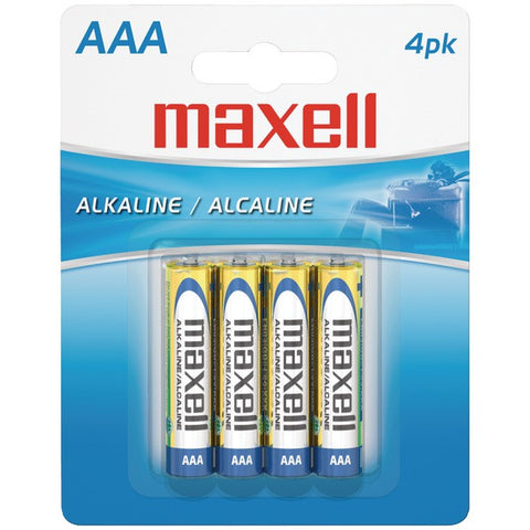 MAXELL 723865 - LR034BP Alkaline Batteries (AAA; 4 pk; Carded)