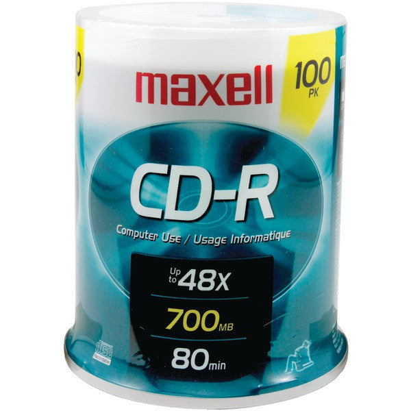 MAXELL 648200 - CDR80100S 700MB 80-Minute CD-Rs (100-ct Spindle)