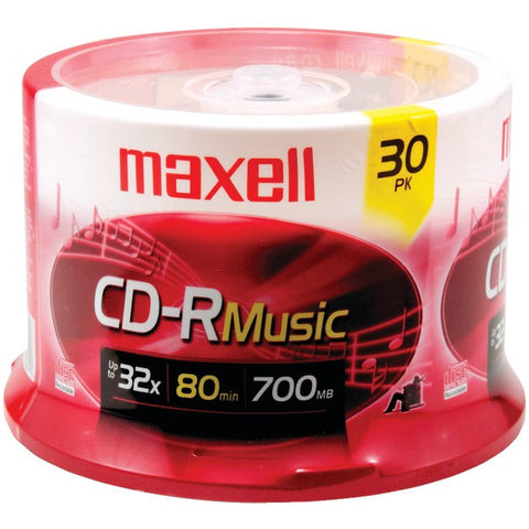 MAXELL 625335 80-Minute Music CD-Rs (30-ct Spindle)